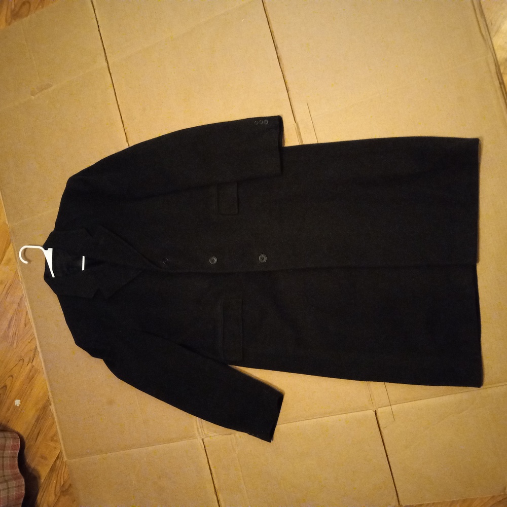 Roberto Vasalli Charcoal Gray Cashmere Blend Long Dress Coat size.44 L